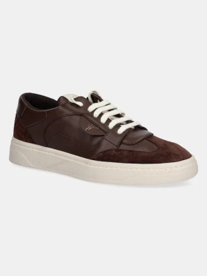 Giuseppe Zanotti sneakersy skórzane GZ/94 męskie kolor brązowy RU50013.003