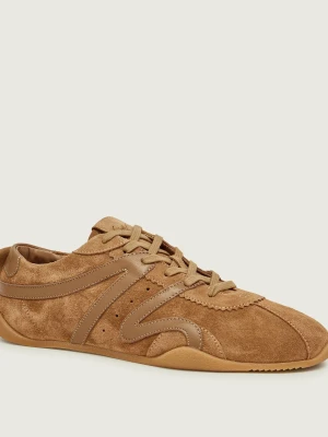Giuseppe Zanotti Sneakersy TOP 10 ANNAPURINA | zamsz beżowy