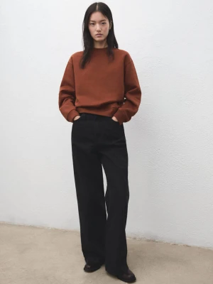 Gładka bluza z bawełny rudy - Kobieta - - MANGO