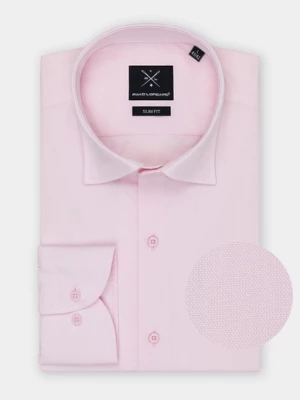 Gładka elegancka koszula męska w kolorze różowym Pako Lorente