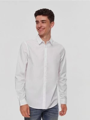 Gładka koszula slim fit biała House