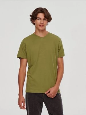 Gładka koszulka basic zielona House