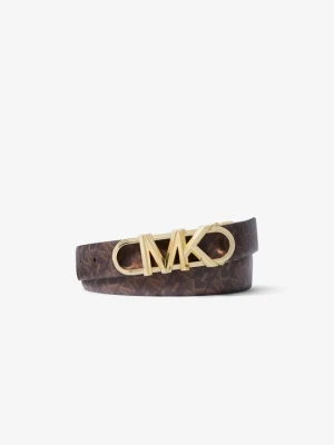 Gładki dwustronny pasek z charakterystycznym logo Empire Michael Kors BRĄZOWY MULTIKOLOR (Brązowy)