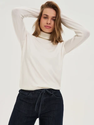 Gładki golf biały Moodo