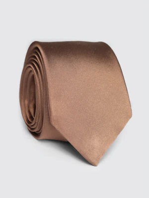 Gładki krawat w złotym kolorze 00180B30GLA Giacomo Conti