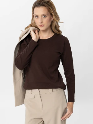Gładki longsleeve damski L-BIANCO Volcano
