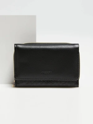 Gładki porfel czarny Moodo