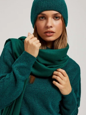 Gładki szalik szmaragdowy Moodo