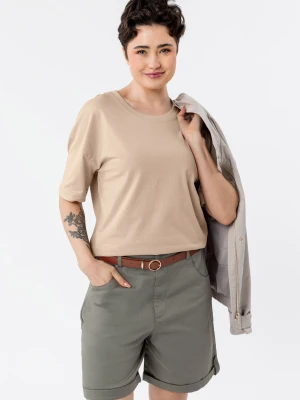 Gładki t-shirt, Comfort Fit, T-RODOS Volcano