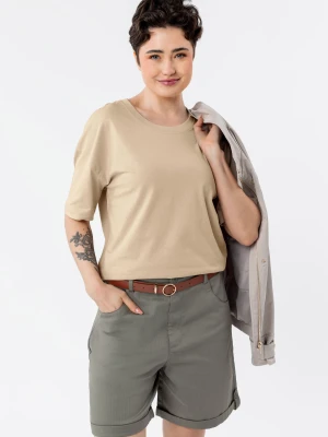 Gładki t-shirt, Comfort Fit, T-RODOS Volcano