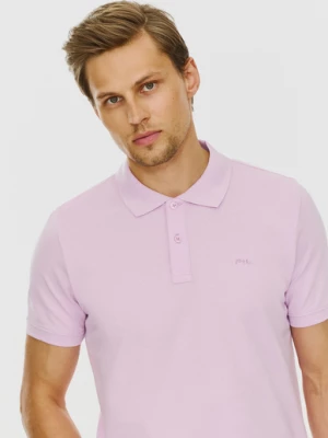 Gładki t-shirt polo w fioletowym kolorze Pako Lorente