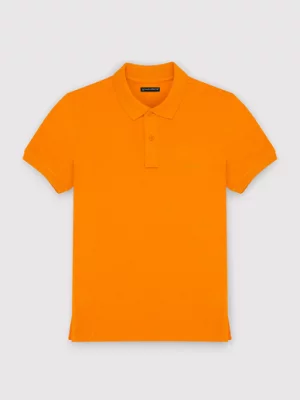 Gładki T-shirt polo w kolorze pomarańczowym Pako Lorente