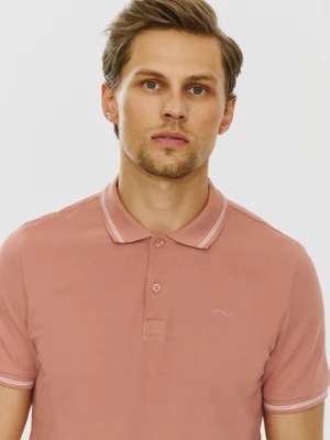 Gładki t-shirt polo w kolorze różowym Pako Lorente