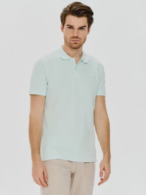 Gładki t-shirt polo w niebieskim kolorze Pako Lorente