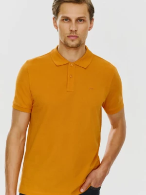 Gładki t-shirt polo w pomarańczowym kolorze Pako Lorente