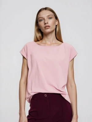 Gładki t-shirt różowy Moodo