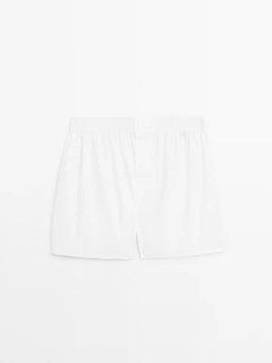 Gładkie Bokserki Ze 100% Bawełny - Biały - - Massimo Dutti - Mężczyzna