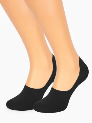 Zdjęcie produktu Gładkie czarne stopki unisex z silikonem 2pak - Discreet MARILYN