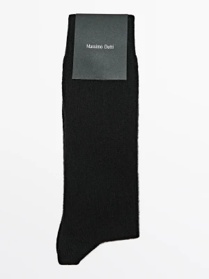 Gładkie Skarpetki Z Wełną - Czarny - Massimo Dutti - Male