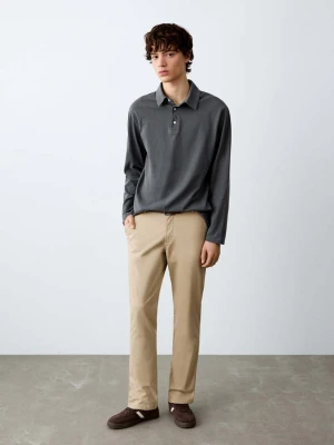 Gładkie spodnie chinos beżowy - Chłopak - - MANGO TEEN