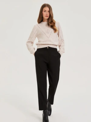 Gładkie spodnie czarne Moodo