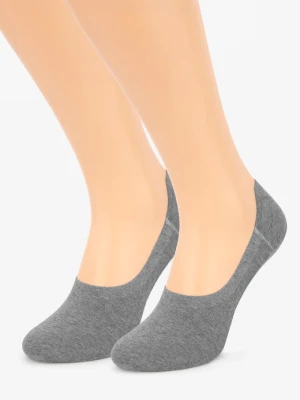 Zdjęcie produktu Gładkie szare stopki unisex z silikonem 2pak - Discreet MARILYN