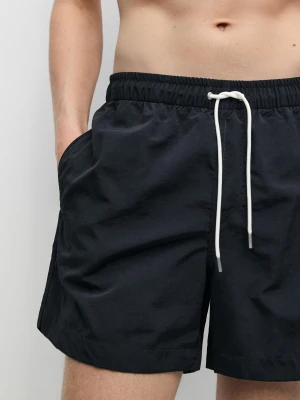 Gładkie Szorty Kąpielowe - Granatowy - Massimo Dutti - Male