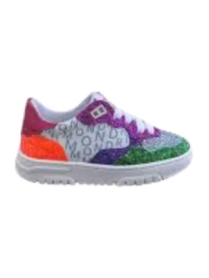 Glitter Block Dziecięce Buty z Nadrukiem Logo John Richmond