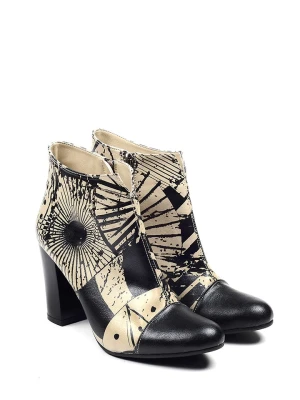 Goby Botki w kolorze beżowo-czarnym rozmiar: 37