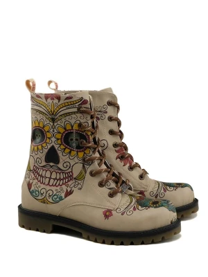 Goby Botki w kolorze beżowym ze wzorem rozmiar: 39