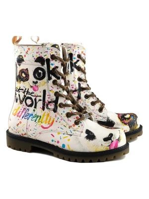 Goby Botki w kolorze białym ze wzorem rozmiar: 35