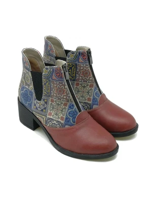 Goby Botki w kolorze brązowym ze wzorem rozmiar: 37