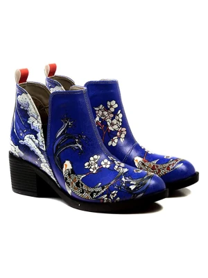 Goby Botki w kolorze niebieskim ze wzorem rozmiar: 39