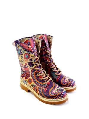 Goby Botki w kolorze żółtym ze wzorem rozmiar: 38