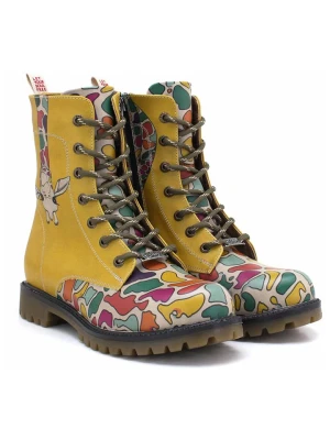 Goby Botki w kolorze żółtym ze wzorem rozmiar: 41