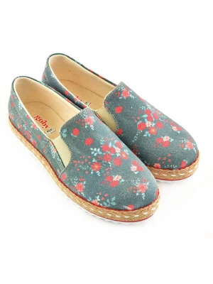 Goby Espadryle w kolorze ciemnozielonym ze wzorem rozmiar: 43