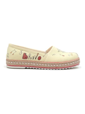 Goby Espadryle w kolorze jasnożółtym ze wzorem rozmiar: 37