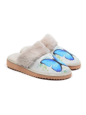 Goby Kapcie w kolorze beżowo-niebieskim rozmiar: 35