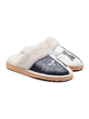 Goby Kapcie w kolorze biało-czarnym rozmiar: 39