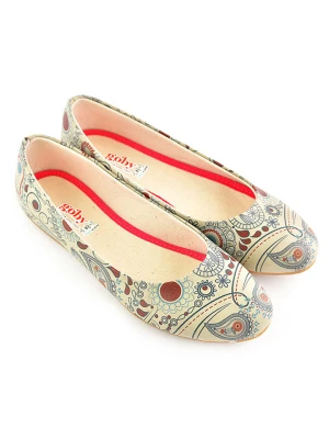 Goby Skórzane baleriny ze wzorem rozmiar: 38