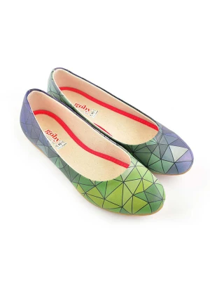 Goby Skórzane baleriny ze wzorem rozmiar: 40