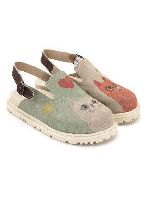 Goby Skórzane chodaki w kolorze zielonym rozmiar: 39