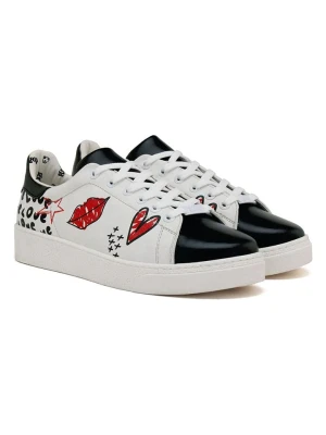 Goby Skórzane sneakersy w kolorze czarno-białym rozmiar: 41