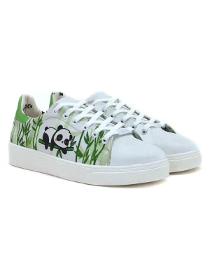 Goby Sneakersy w kolorze biało-zielonym rozmiar: 36