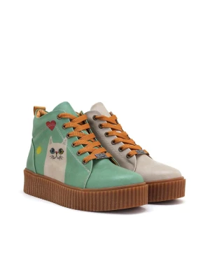 Goby Sneakersy w kolorze kremowo-zielonym rozmiar: 36
