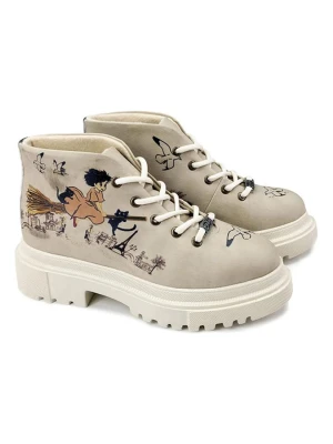 Goby Trzewiki w kolorze beżowym ze wzorem rozmiar: 36