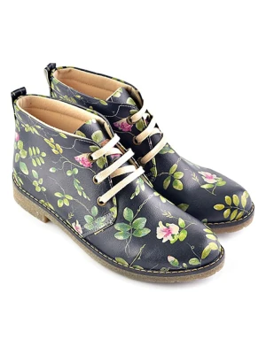 Goby Trzewiki w kolorze czarnym ze wzorem rozmiar: 41