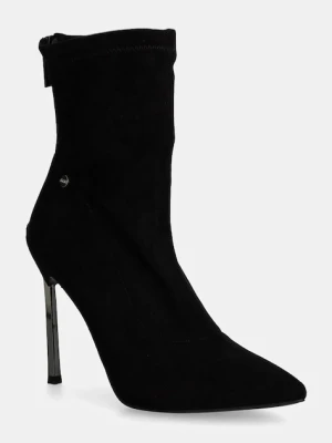 GOE botki damskie kolor czarny na szpilce OO2N4221 BLACK