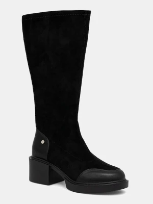 GOE kozaki damskie kolor czarny na słupku SS2N4403 BLACK