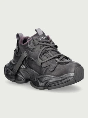 Goe sneakersy damskie skórzane szary
